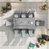 Nova Garden Furniture Sienna Grey Rattan 8 Seat Rectangular Dining Set