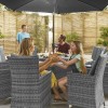 Nova Garden Furniture Sienna Grey Rattan 8 Seat Round Dining Set