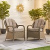 Nova Garden Furniture Leeanna Willow Rattan 2 Seat Round Bistro Set