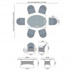 Nova Garden Furniture Leeanna White Wash Rattan 6 Seat Oval Dining Set