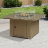 Nova Garden Furniture Harper Willow Rattan Deluxe Corner Dining Set with Fire Pit Table