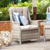 Nova Garden Furniture Oyster 3 Seat High Back Sofa Set with Coffee Table