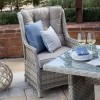 Nova Garden Furniture Oyster 3 Seat High Back Sofa Set with Coffee Table