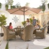 Nova Garden Furniture Leeanna Willow Rattan 6 Seat Oval Dining Set