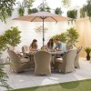 Nova Garden Furniture Leeanna Willow Rattan 8 Seat Round Dining Set