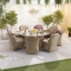 Nova Garden Furniture Leeanna Willow Rattan 8 Seat Round Dining Set