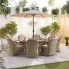 Nova Garden Furniture Leeanna Willow Rattan 8 Seat Round Dining Set