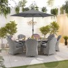 Nova Garden Furniture Leeanna White Wash Rattan 8 Seat Round Dining Set