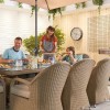 Nova Garden Furniture Leeanna Willow Rattan 8 Seat Rectangular Dining Set