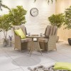 Nova Garden Furniture Thalia Willow Rattan 2 Seat Round Bistro Set