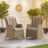 Nova Garden Furniture Thalia Willow Rattan 2 Seat Round Bistro Set