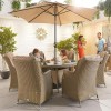 Nova Garden Furniture Thalia Willow Rattan 6 Seat Round Dining Set