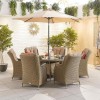 Nova Garden Furniture Thalia Willow Rattan 6 Seat Round Dining Set