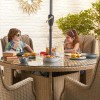 Nova Garden Furniture Thalia Willow Rattan 6 Seat Round Dining Set