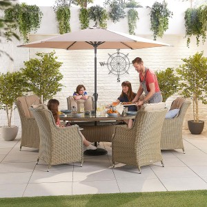 Nova Garden Furniture Thalia Willow Rattan 6 Seat Oval Dining Set Nova Garden Furniture Thalia Willow Rattan 6 Seat Oval Dining Set