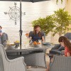 Nova Garden Furniture Thalia White Wash Rattan 6 Seat Oval Dining Set