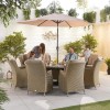 Nova Garden Furniture Thalia Willow Rattan 8 Seat Round Dining Set