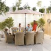 Nova Garden Furniture Thalia Willow Rattan 8 Seat Rectangular Dining Set