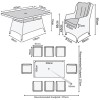 Nova Garden Furniture Thalia White Wash Rattan 8 Seat Rectangular Dining Set