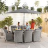 Nova Garden Furniture Thalia White Wash Rattan 8 Seat Rectangular Dining Set