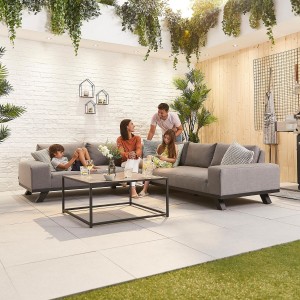 Nova Garden Furniture Tranquility Flanelle Fabric Corner Sofa Set with Coffee Table Nova Garden Furniture Tranquility Flanelle Fabric Corner Sofa Set with Coffee Table