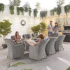 Nova Garden Furniture Camilla White Wash Rattan 8 Seat Rectangular Dining Set