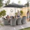 Nova Garden Furniture Camilla White Wash Rattan 8 Seat Rectangular Dining Set