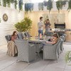 Nova Garden Furniture Camilla White Wash Rattan 8 Seat Rectangular Dining Set