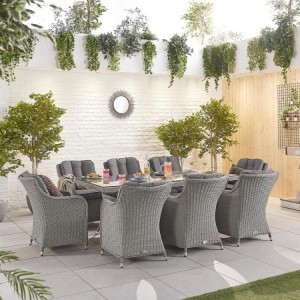 Nova Garden Furniture Camilla White Wash Rattan 8 Seat Rectangular Dining Set Nova Garden Furniture Camilla White Wash Rattan 8 Seat Rectangular Dining Set
