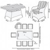 Nova Garden Furniture Camilla White Wash Rattan 8 Seat Rectangular Dining Set
