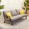 Nova Garden Furniture Vogue Aluminium 3 Seater Sofa Dining Set with Rising Table