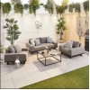 Nova Garden Furniture Tranquility Flanelle Fabric 2 Seater Sofa Set with Coffee Table