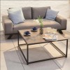 Nova Garden Furniture Tranquility Flanelle Fabric 2 Seater Sofa Set with Coffee Table