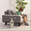 Nova Garden Furniture Tranquility Flanelle Fabric 2 Seater Sofa Set with Coffee Table