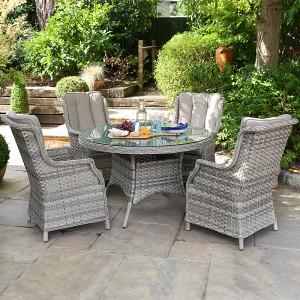 Nova Garden Furniture Oyster 4 Seat Round Dining Set Nova Garden Furniture Oyster 4 Seat Round Dining Set
