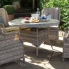 Nova Garden Furniture Oyster 4 Seat Round Dining Set