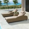 Nova Garden Furniture Madison Willow Rattan Sun Lounger Set