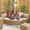 Nova Garden Furniture Hampton WillowÂ Rattan Deluxe Corner Sofa Set with Coffee Table