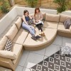 Nova Garden Furniture Hampton WillowÂ Rattan Deluxe Corner Sofa Set with Coffee Table