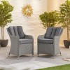 Nova Garden Furniture Camilla White Wash Rattan 2 Seat Bistro Set