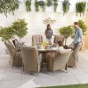 Nova Garden Furniture Carolina Willow Rattan 8 Seat Round Dining Set