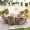 Nova Garden Furniture Carolina Willow Rattan 8 Seat Round Dining Set