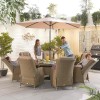 Nova Garden Furniture Carolina Willow Rattan 8 Seat Round Dining Set