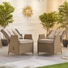 Nova Garden Furniture Carolina Willow Rattan 8 Seat Round Dining Set