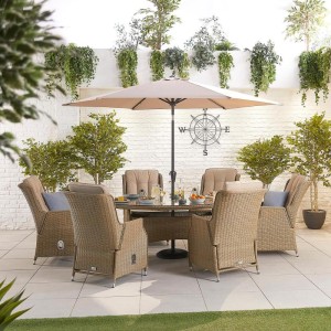 Nova Garden Furniture Carolina Willow Rattan 6 Seat Oval Dining Set Nova Garden Furniture Carolina Willow Rattan 6 Seat Oval Dining Set