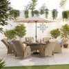 Nova Garden Furniture Carolina Willow Rattan 6 Seat Oval Dining Set