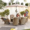 Nova Garden Furniture Carolina Willow Rattan 6 Seat Rectangular Dining Set