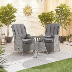 Nova Garden Furniture Carolina White Wash Rattan 2 Seat Round Bistro Set Nova Garden Furniture Carolina White Wash Rattan 2 Seat Round Bistro Set