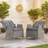 Nova Garden Furniture Carolina White Wash Rattan 2 Seat Round Bistro Set