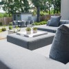 Nova Outdoor Fabric Light Grey Buddha Aluminium 3 Seater Sofa Set with FootstoolÂ Â 